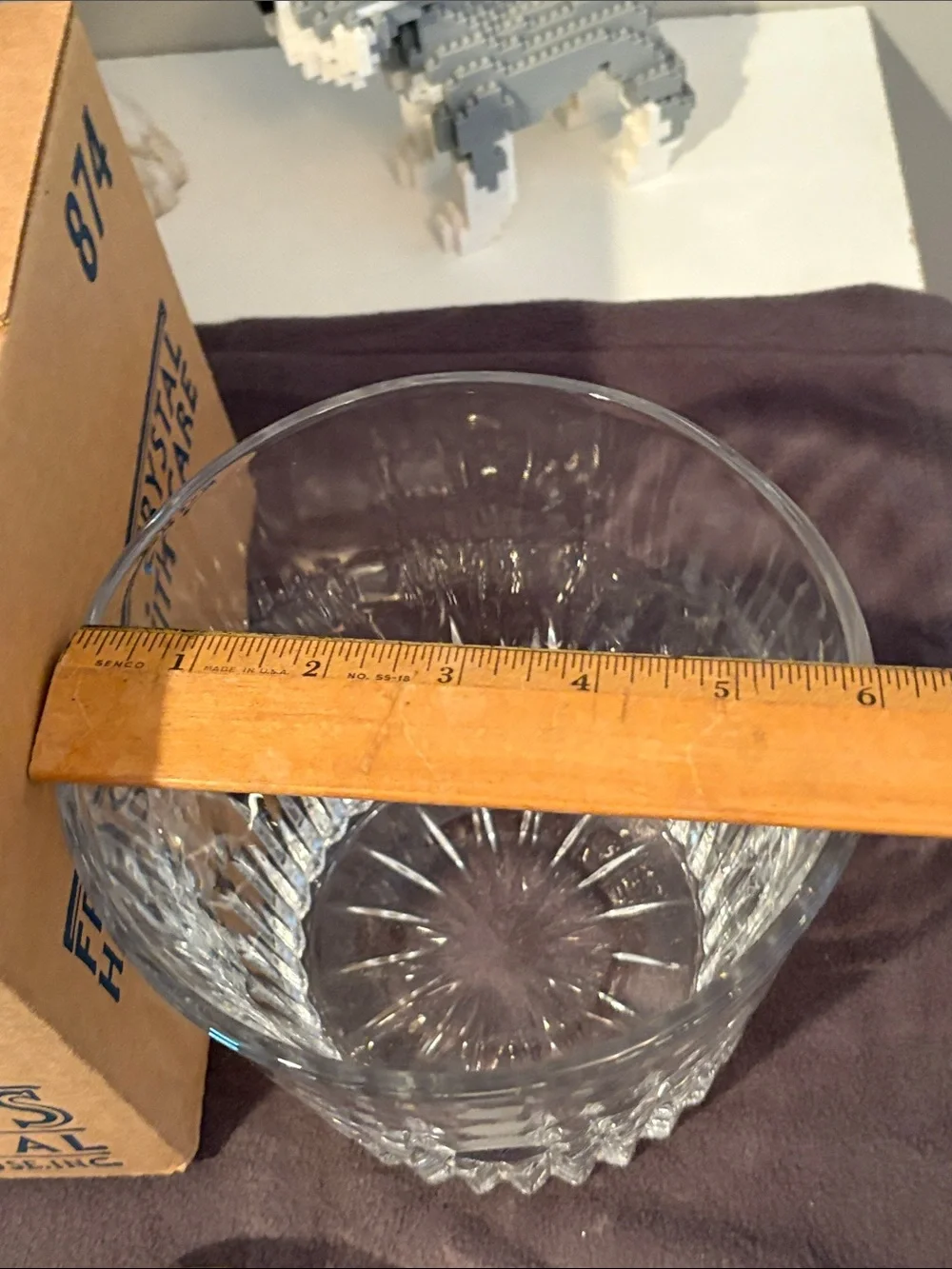 Highlights Lead Crystal Ice Bucket with Tongs - Clear